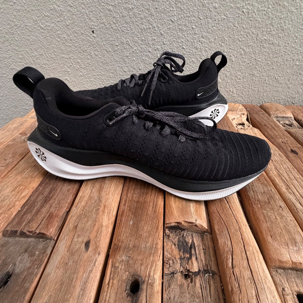 Nike InfinityRN 4 Black White Flyknit Running Shoes DR2665-001 Mens 7.5